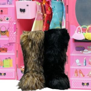 Faux Fur Boots in Brown (only left)